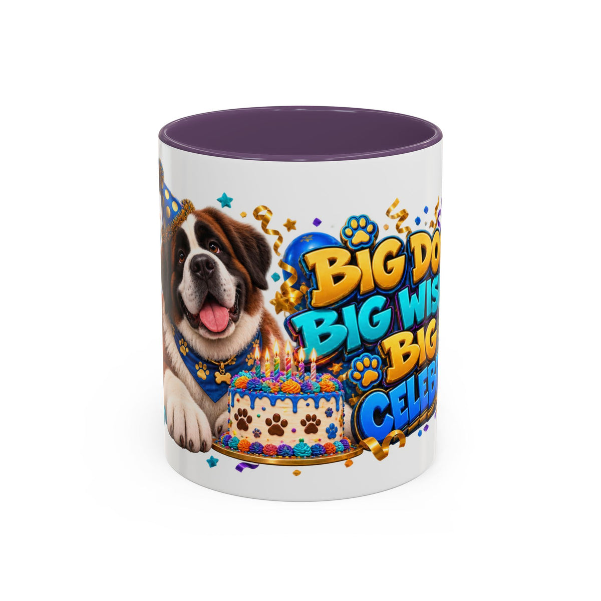 Big Dog Big Wishes Saint Bernard Birthday White Mug