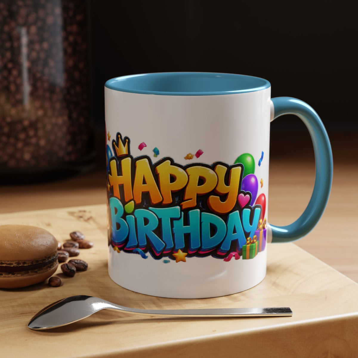 Gorilla Happy Birthday Mug - Colorful 3D Celebration Design