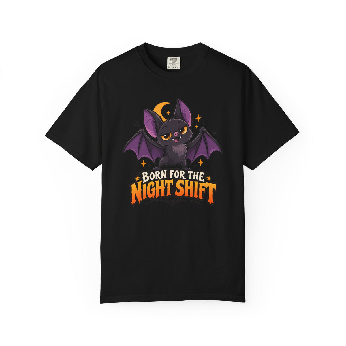 Born for the Night Shift – Cute Halloween Bat T-Shirt