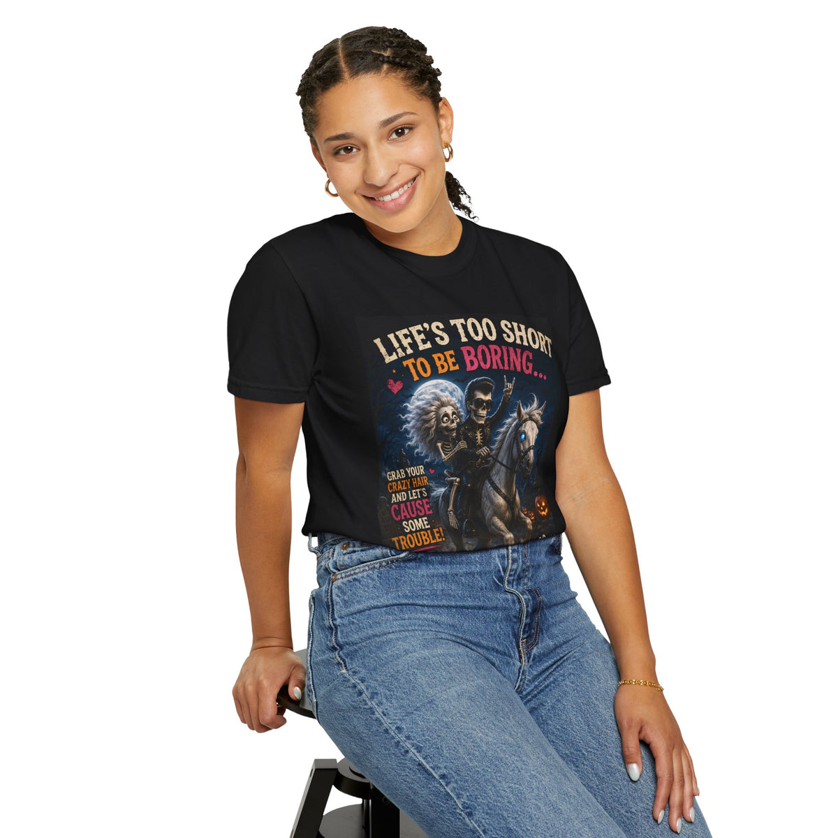 Life's Too Short To Be Boring Skeleton Riders T-Shirt