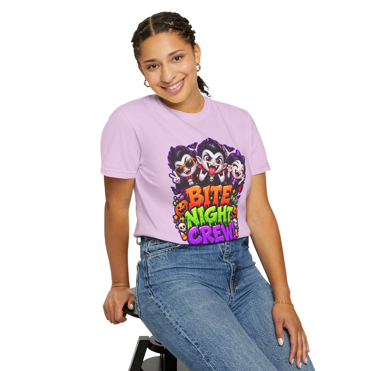 Bite Night Crew Halloween T-Shirt – Funny Vampire Graphic Tee