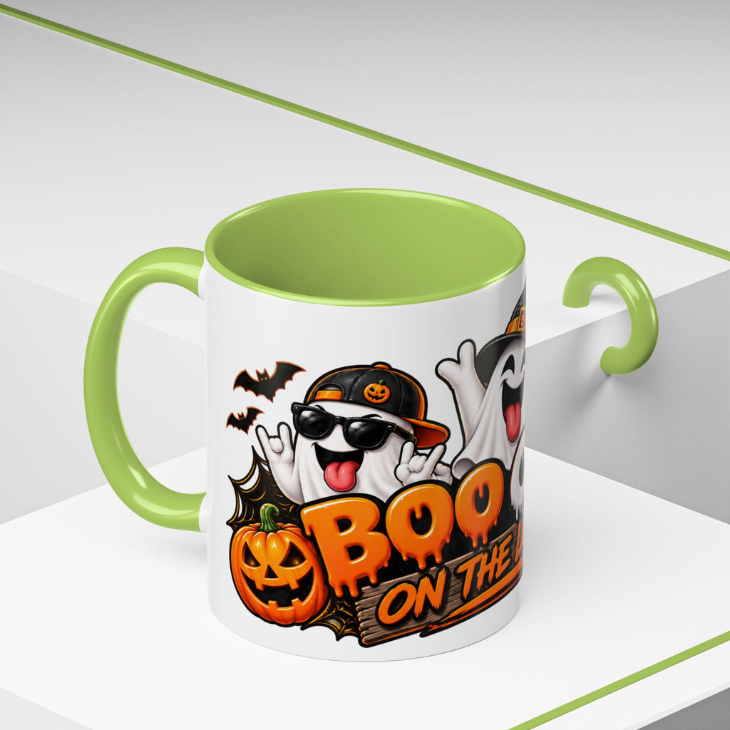 Boo Crew on the Loose Halloween White Mug – Funny Ghosts & Pumpkins
