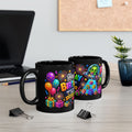 Happy Birthday Alien Mug — Colorful UFO Birthday Coffee Cup (11oz)