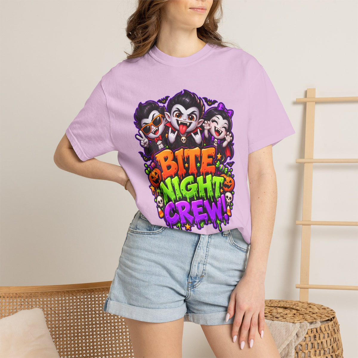 Bite Night Crew Halloween T-Shirt – Funny Vampire Graphic Tee