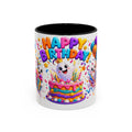 Happy Birthday Accent Coffee Mug - Colorful Celebration Mug (11oz, 15oz)