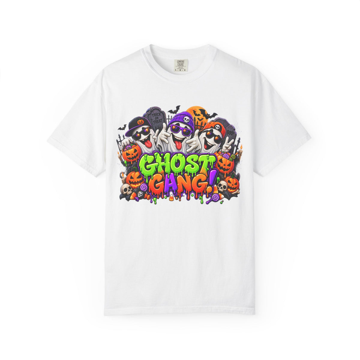 Ghost Gang Halloween T-Shirt – Funny Colorful Ghost Graphic Tee