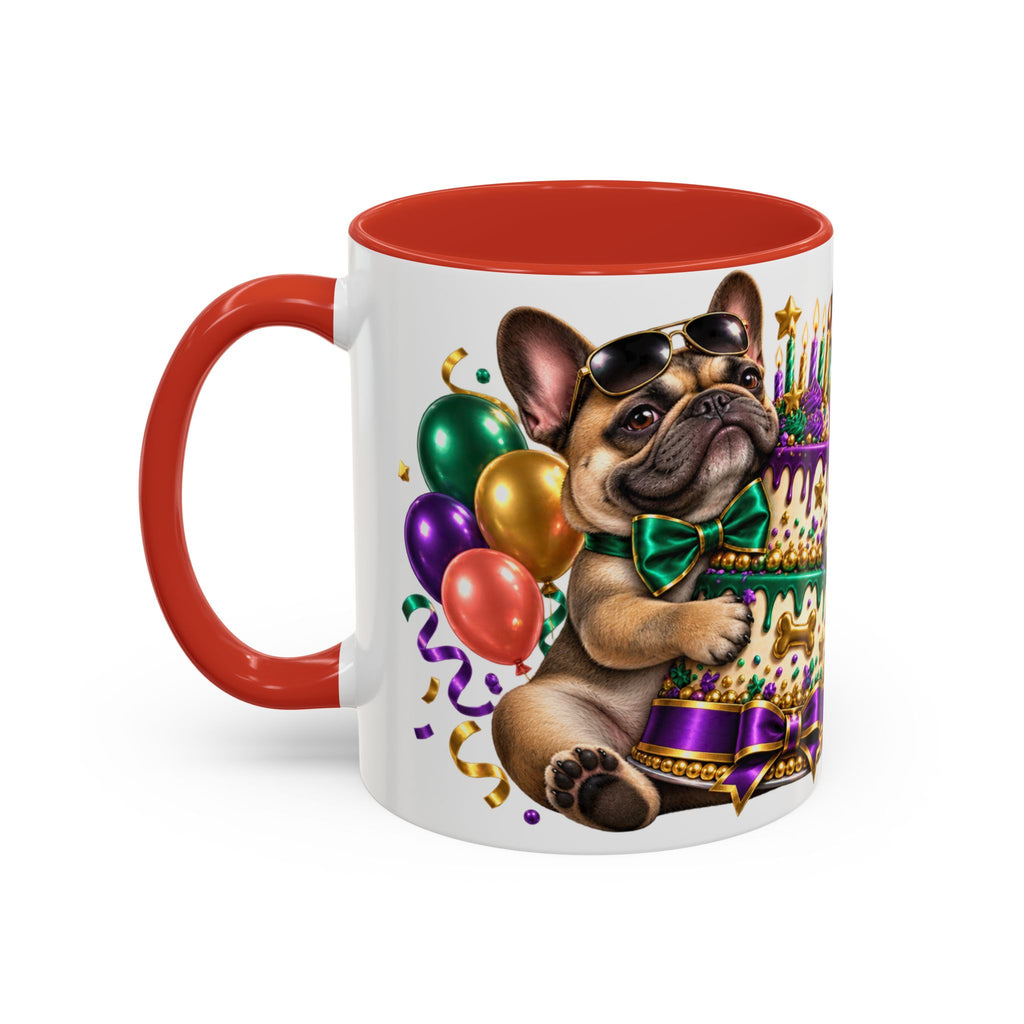 Built for Cake Born to Party French Bulldog White Mug