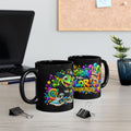 Birthday in Full Color Black Mug – Festora Chameleon Birthday Cup
