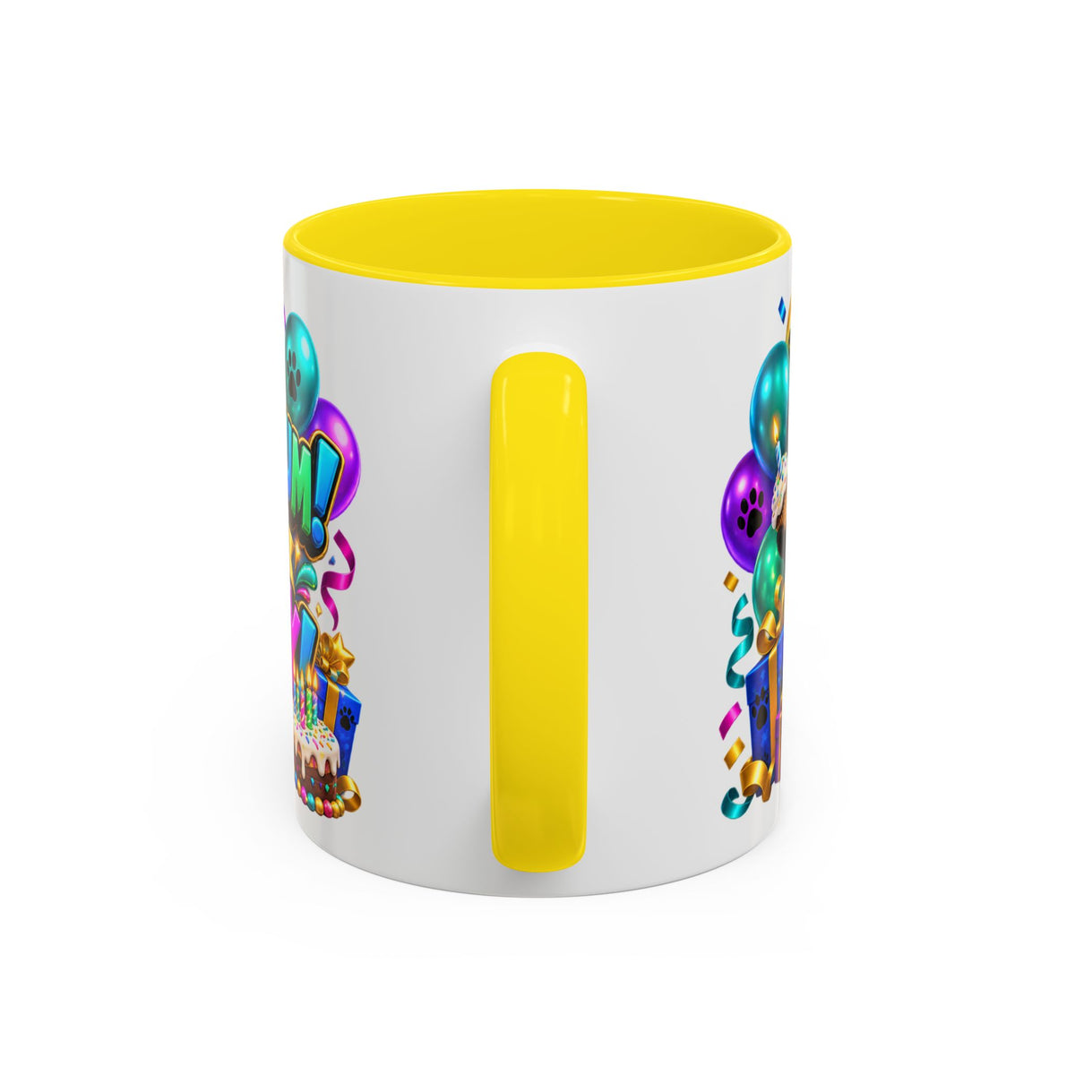 Panda-Monium! It’s Your Birthday White Mug – Cute Panda Birthday Cup, Colorful Fun Party Gift