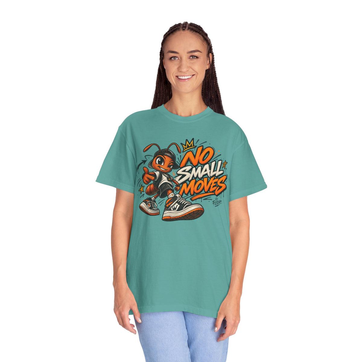 No Small Moves T-Shirt — Retro Sneaker Character Graphic Tee