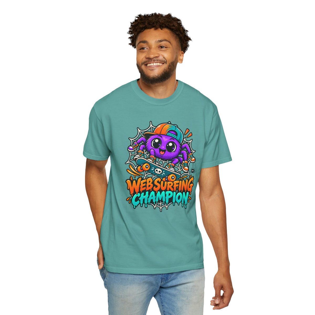 Web Surfing Champion – Cute Halloween Spider T-Shirt