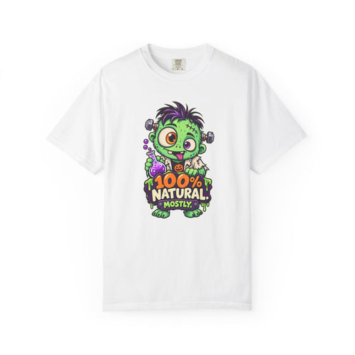 100% Natural. Mostly. – Cute Halloween Lab Monster T-Shirt