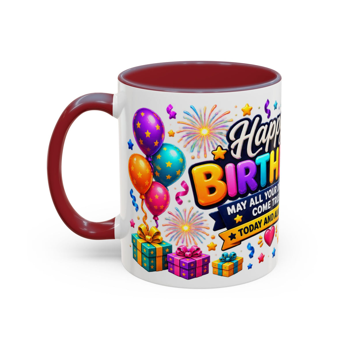 Happy Birthday Alien Coffee Mug — Colorful Galactic Birthday Wishes