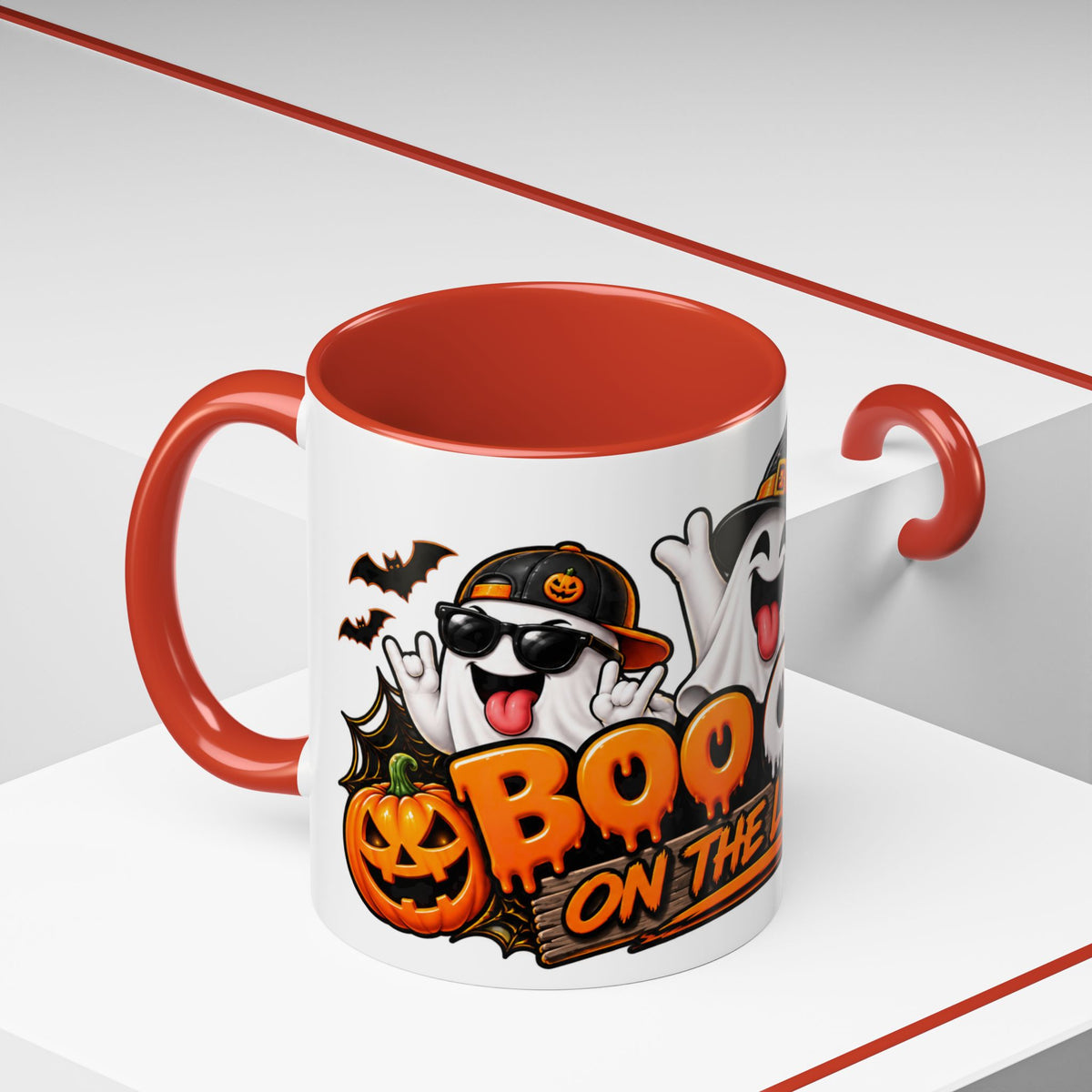 Boo Crew on the Loose Halloween White Mug – Funny Ghosts & Pumpkins