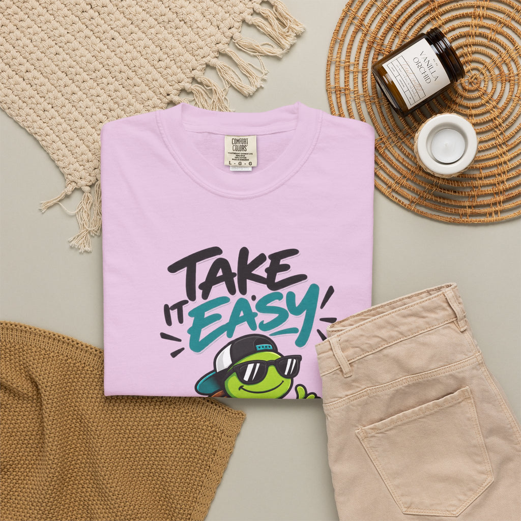 Take It Easy Skate Turtle Graphic T-Shirt | Festora Everyday