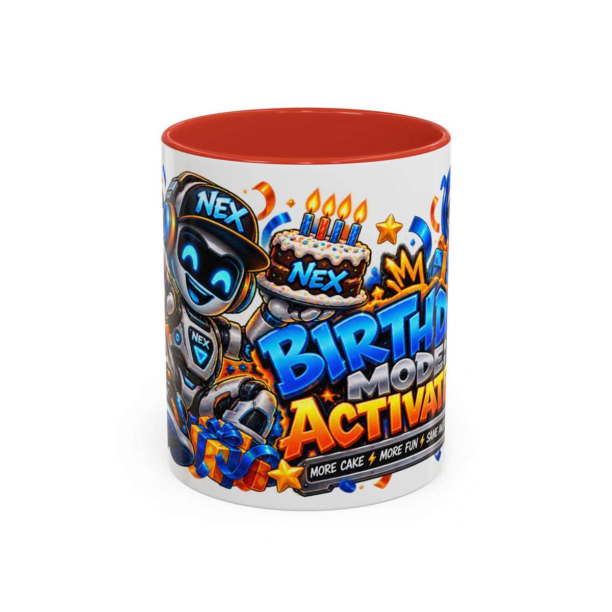 Festora Robot Birthday Mug – Birthday Mode Activated Coffee Cup