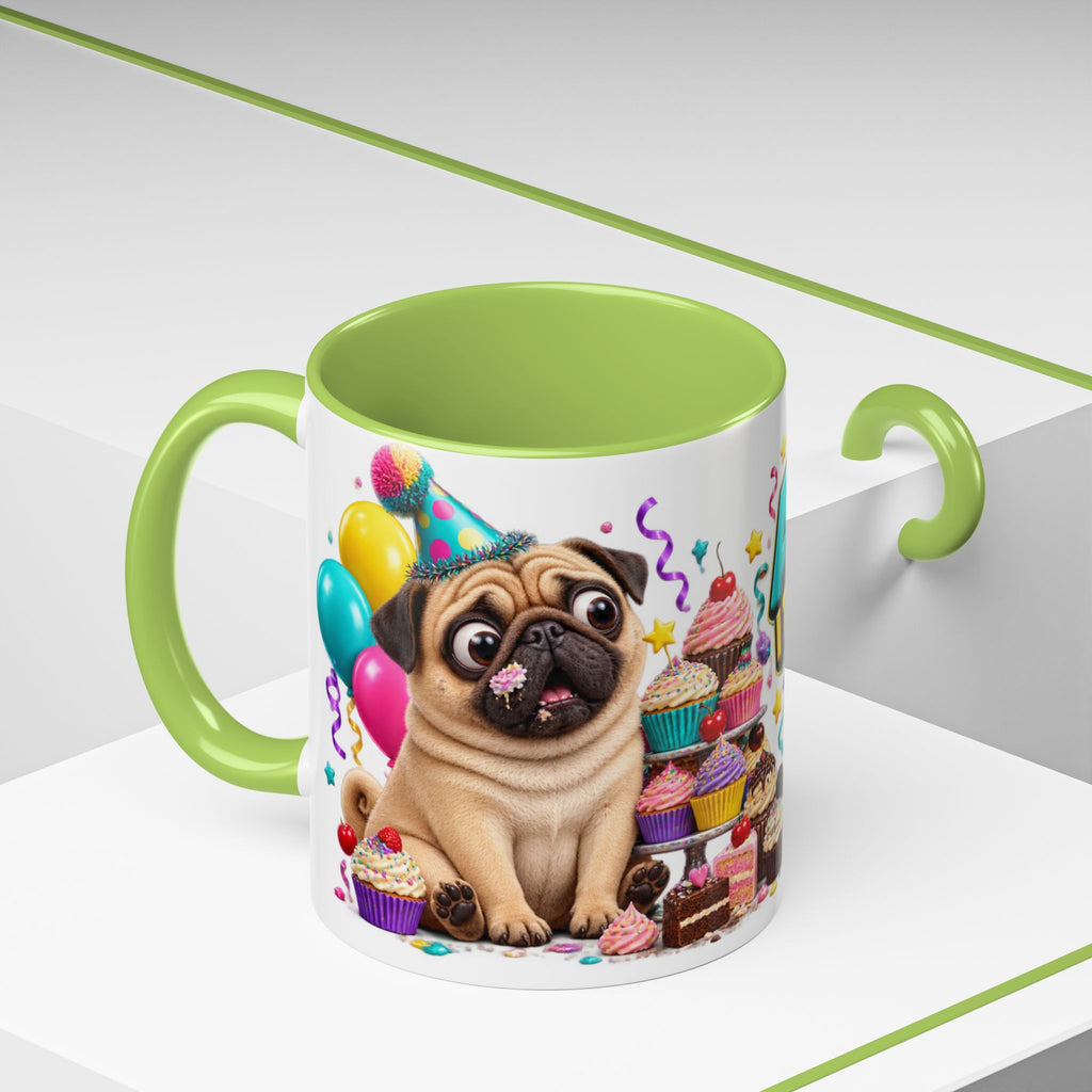 Aging I Thought You Said More Cake Pug Birthday White Mug
