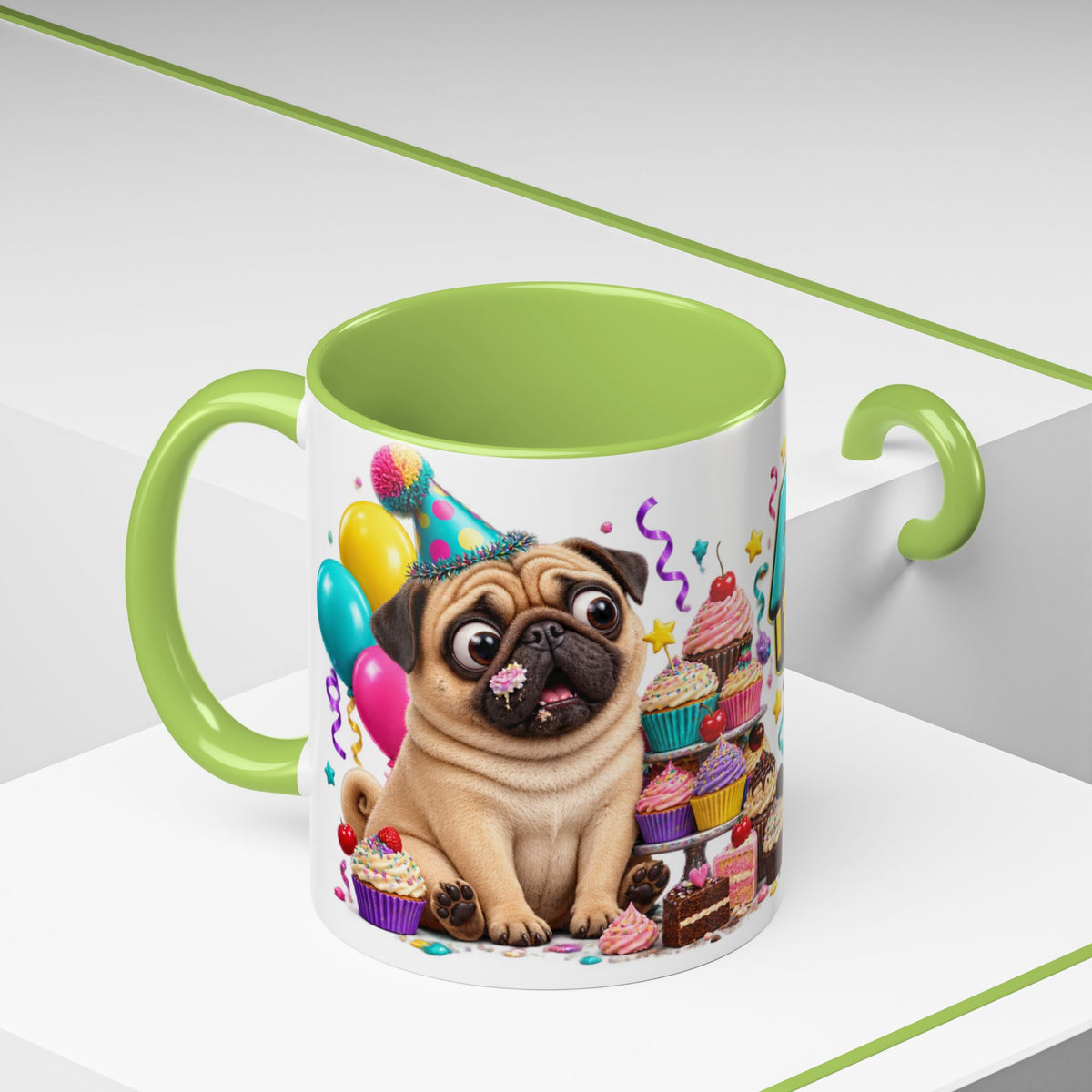 Aging I Thought You Said More Cake Pug Birthday White Mug