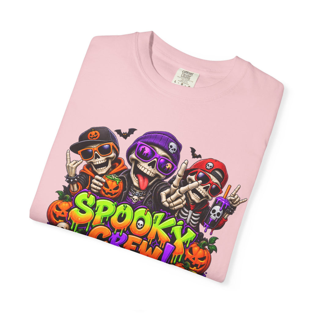 Spooky Crew Halloween T-Shirt – Funny Skeleton Graphic Tee