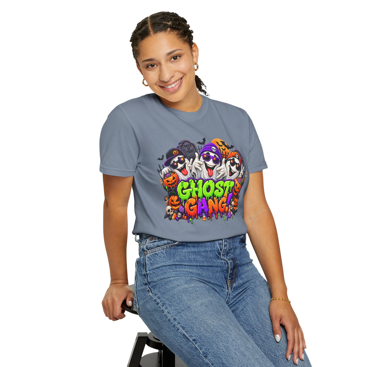Ghost Gang Halloween T-Shirt – Funny Colorful Ghost Graphic Tee