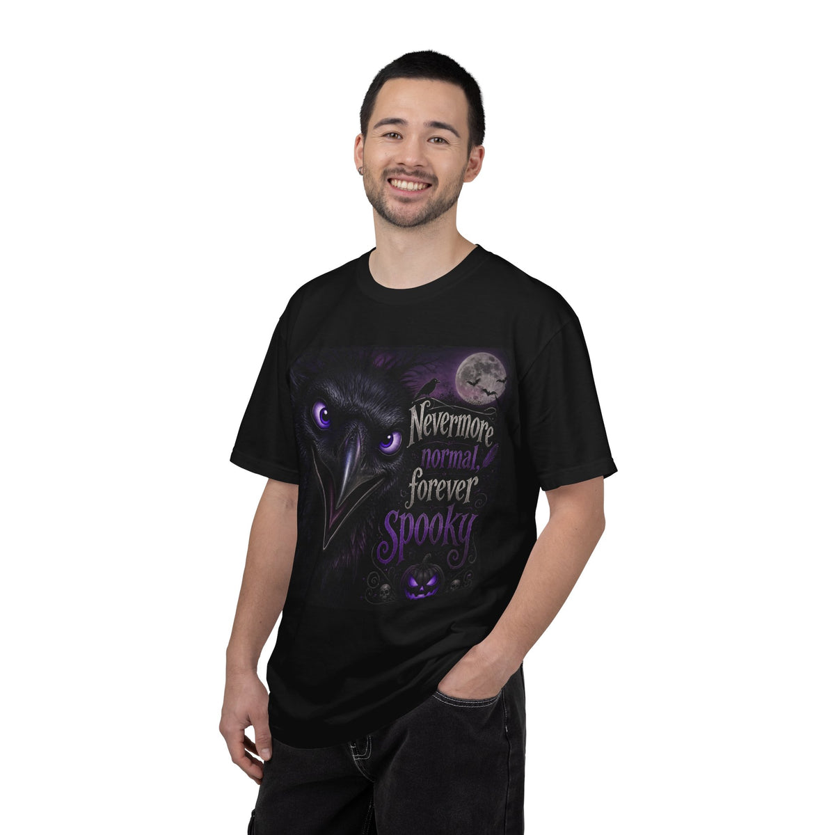 Spooky Raven 'Nevermore Normal Forever Spooky' T-Shirt