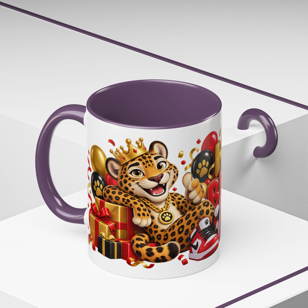 Title: Happy Birthday Jaguar Mug – Colorful 3D Birthday Gift – White Coffee Mug