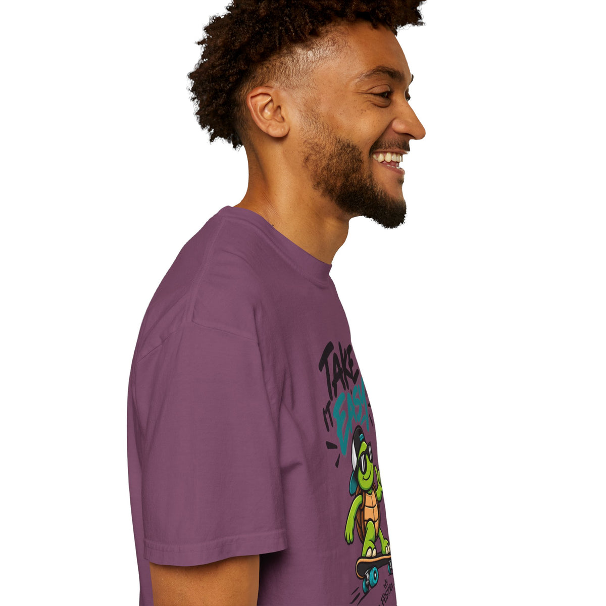 Take It Easy Skate Turtle Graphic T-Shirt | Festora Everyday