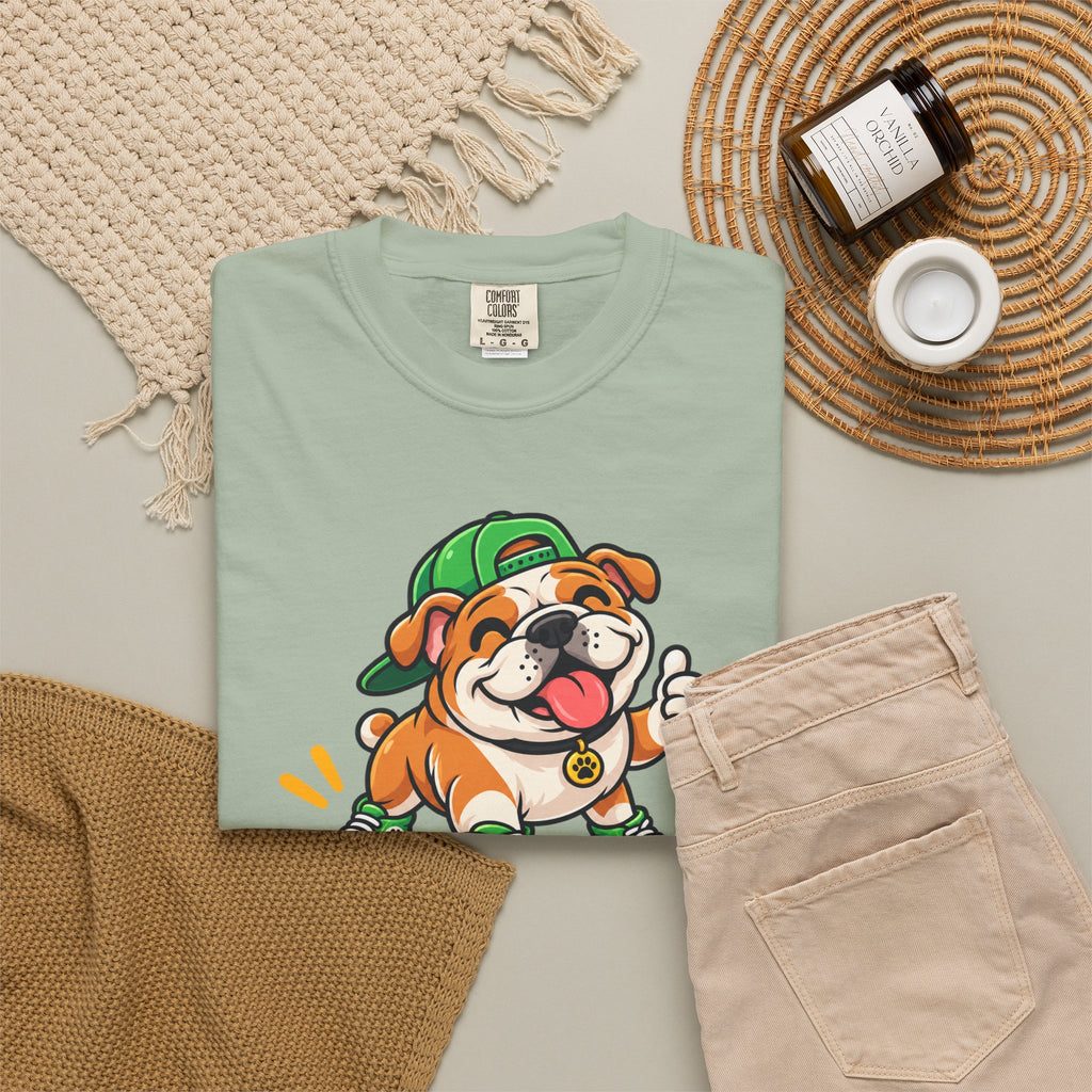 Bark If Happy – Cute Bulldog Graphic T-Shirt