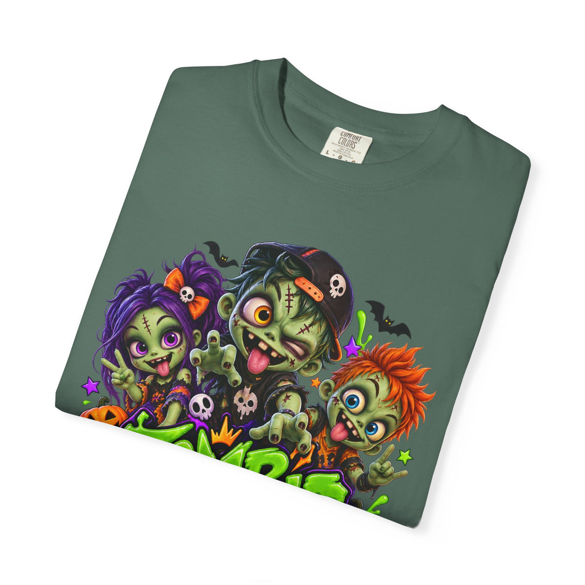 Zombie Party On! – Halloween Zombie Crew Graphic T-Shirt