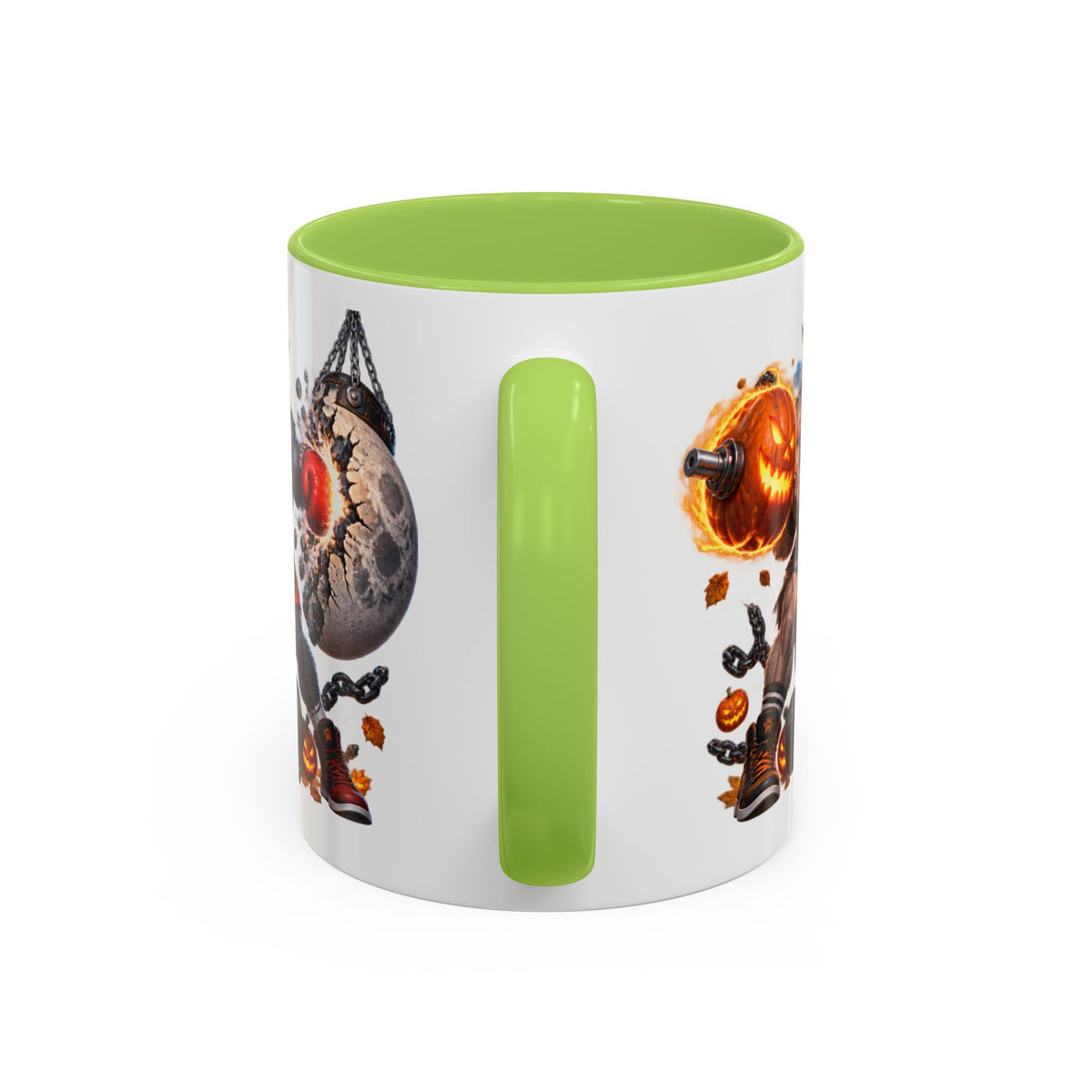 Full Moon Full Power Werewolf Gym Halloween White Mug