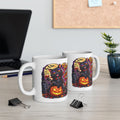 Halloween Cat Mug - “Too Cute to Be a Good Cat” Ceramic Coffee Cup (11oz/15oz)