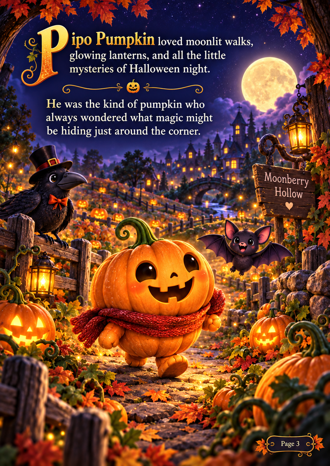The Haunted Pumpkin House – Illustrated Halloween Storybook for Kids | Digital PDF
