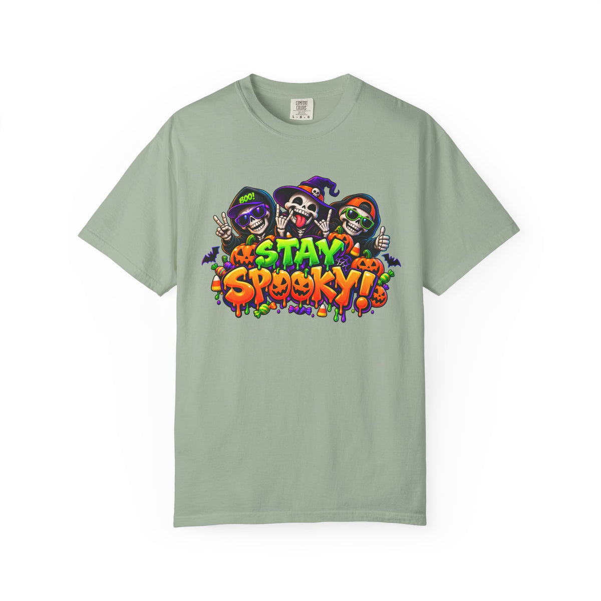 Stay Spooky Halloween T-Shirt – Funny Skeleton Crew Colorful Graphic Tee