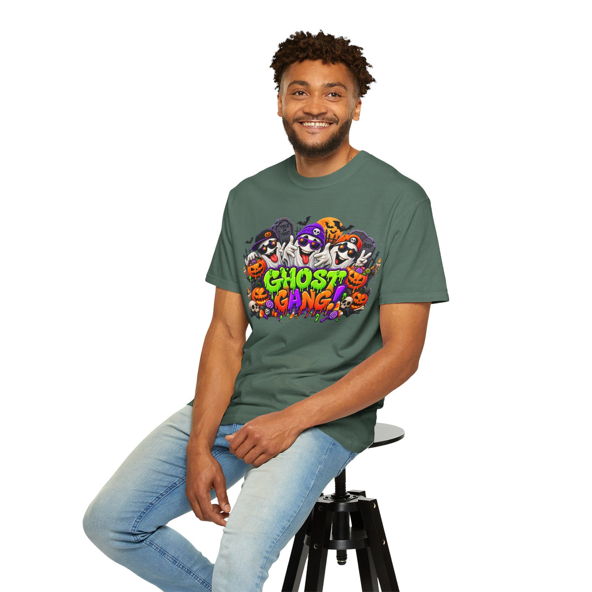 Ghost Gang Halloween T-Shirt – Funny Colorful Ghost Graphic Tee