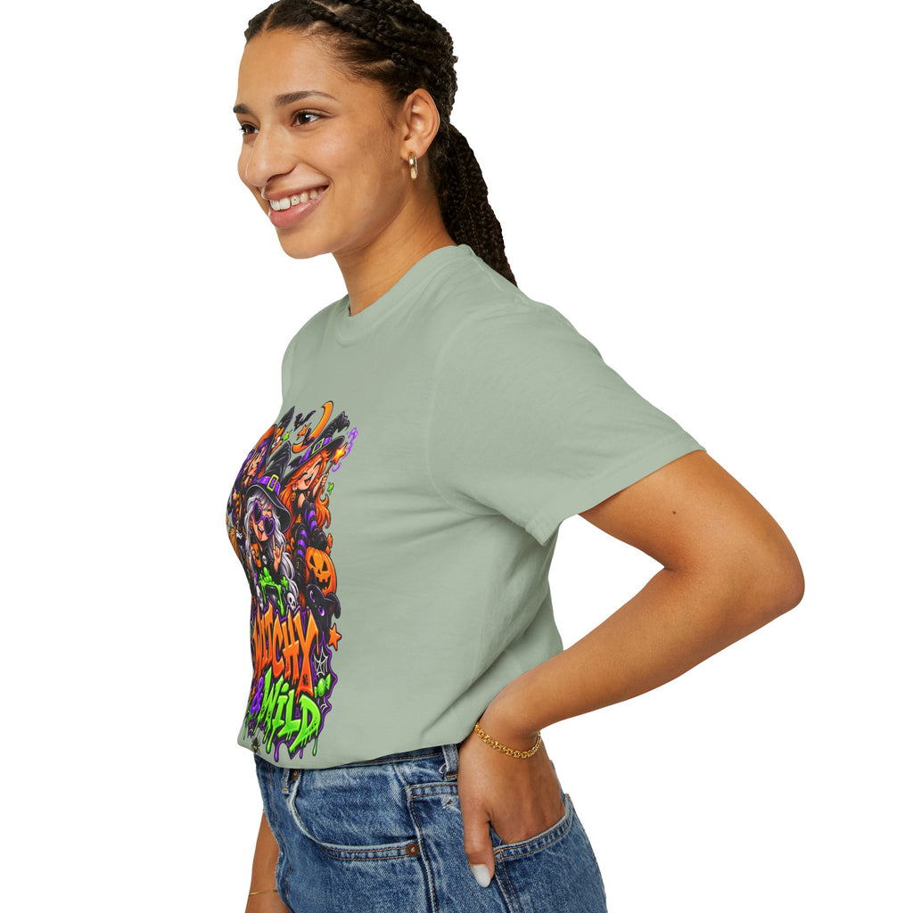 Witchy & Wild – Halloween Witch Crew Graphic T-Shirt
