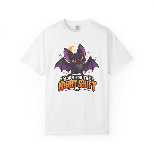 Born for the Night Shift – Cute Halloween Bat T-Shirt