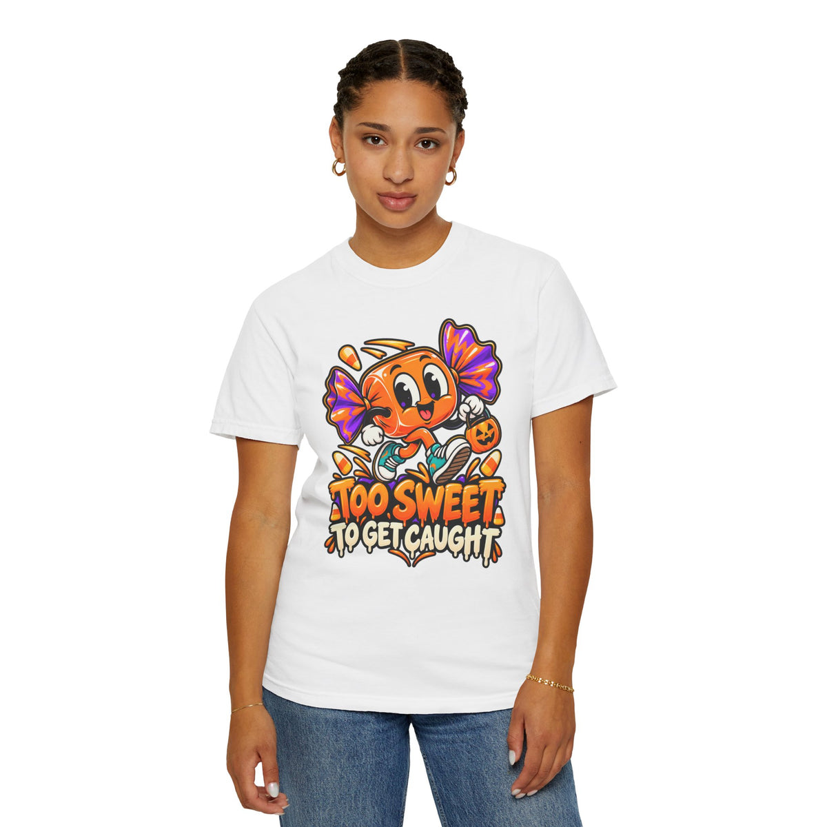 Too Sweet to Get Caught – Cute Halloween Candy T-Shirt