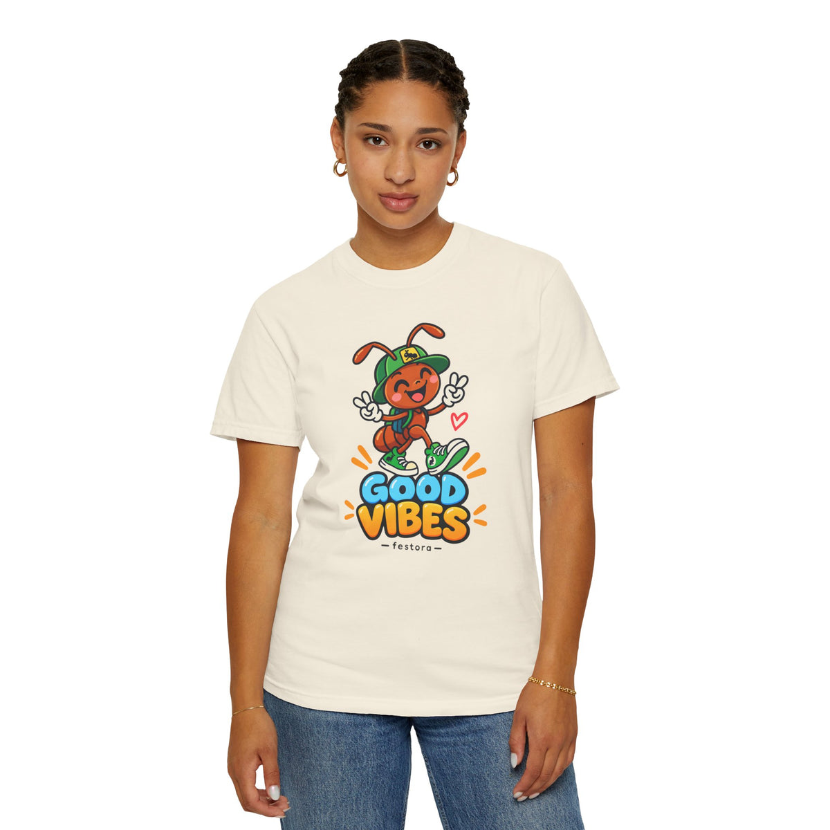Good Vibes – Happy Ant Graphic T-Shirt