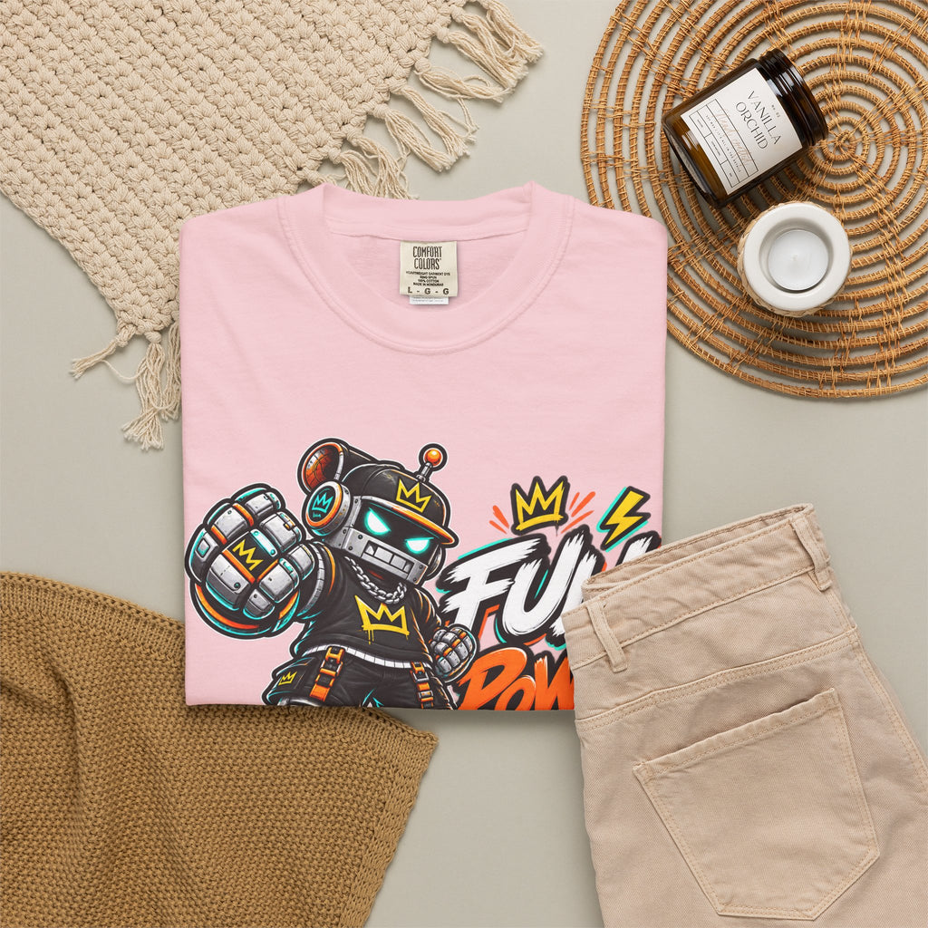 Full Power Robot Graphic T-Shirt — Retro Streetwear Tee