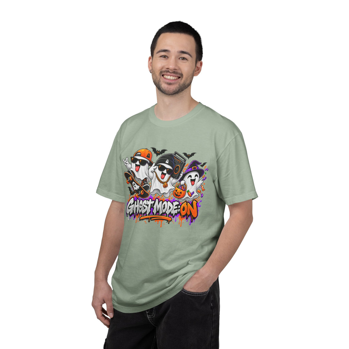 Ghost Mode: ON – Halloween Ghosts Graphic T-Shirt
