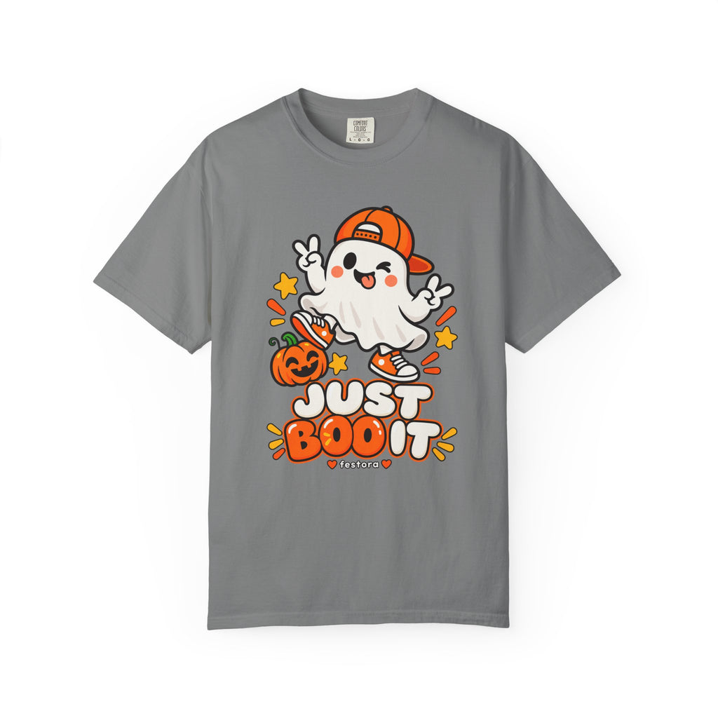 Just Boo It Halloween T-Shirt | Cute Skater Ghost Graphic Tee