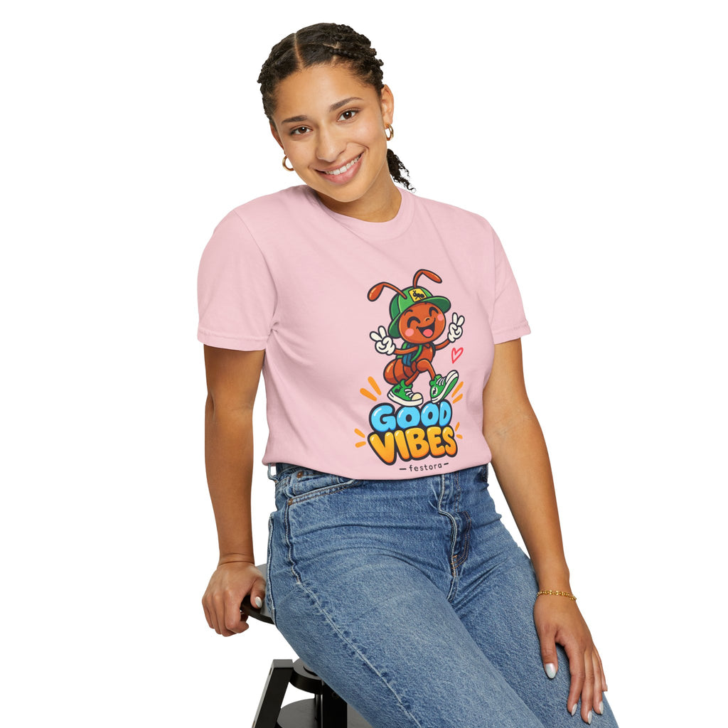 Good Vibes – Happy Ant Graphic T-Shirt