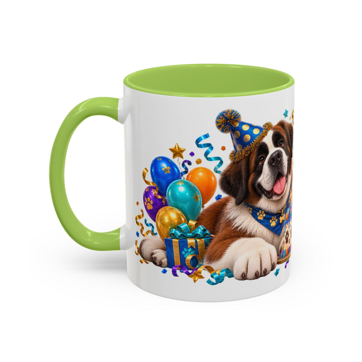 Big Dog Big Wishes Saint Bernard Birthday White Mug