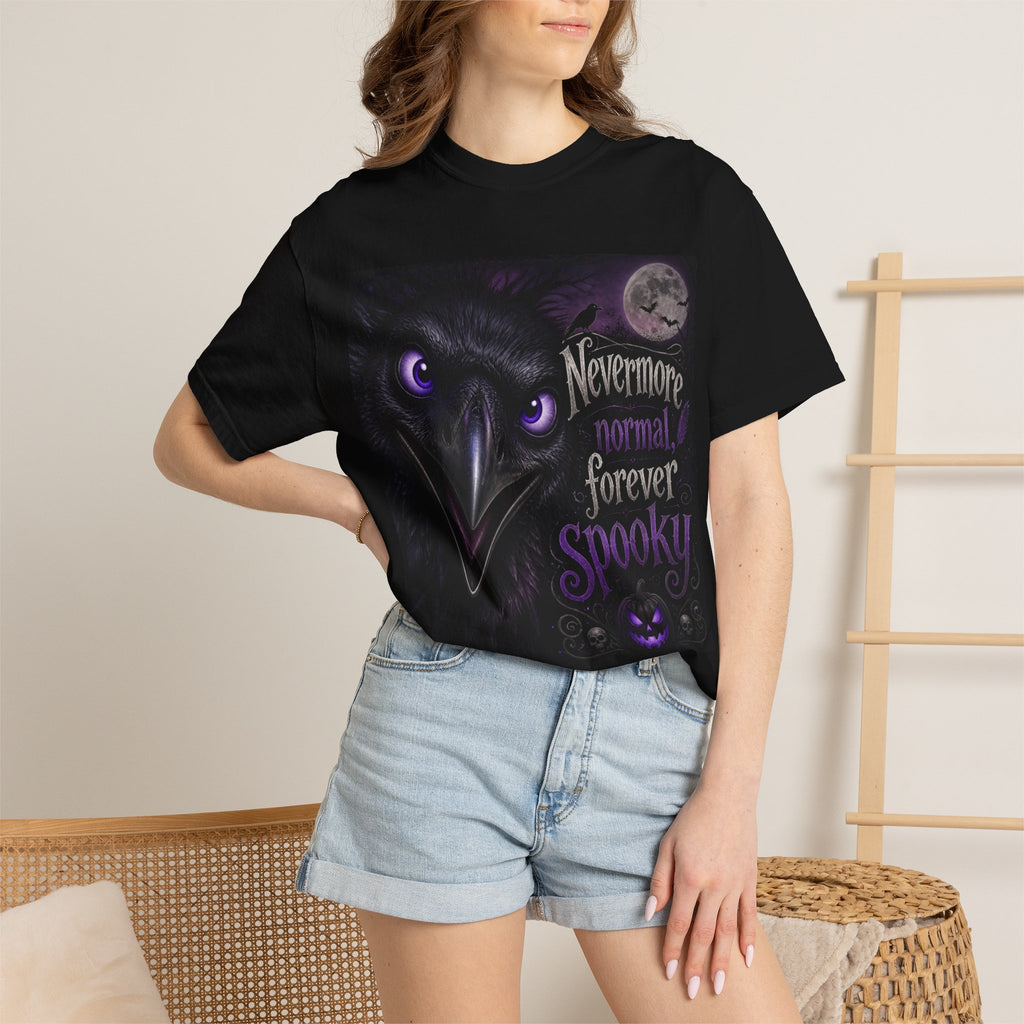 Spooky Raven 'Nevermore Normal Forever Spooky' T-Shirt