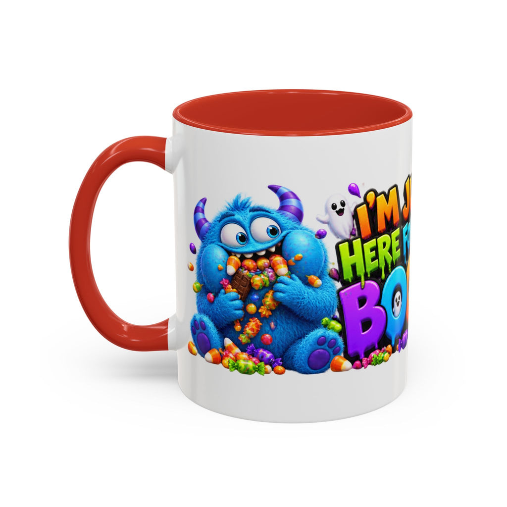 I’m Just Here for the Boos Funny Halloween Monster White Mug