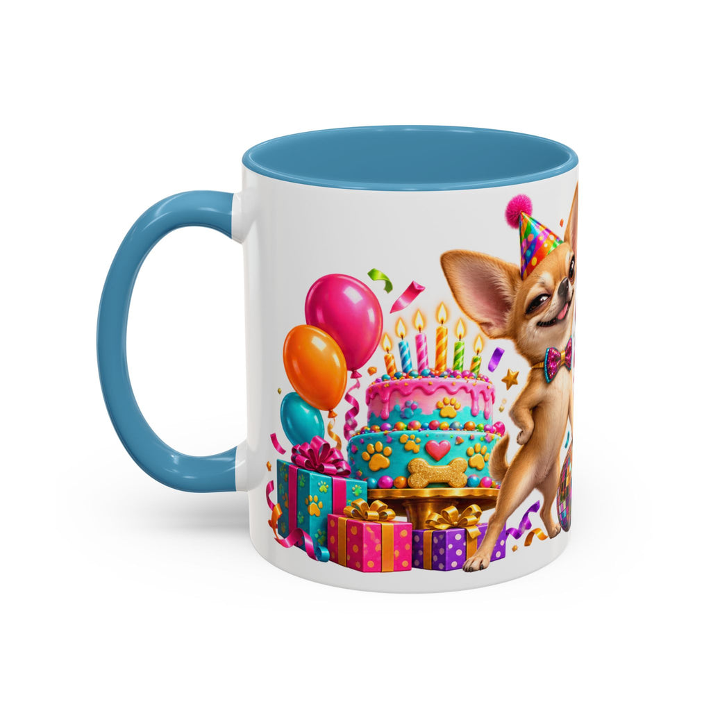 Small Dog Big Birthday Energy Chihuahua White Mug