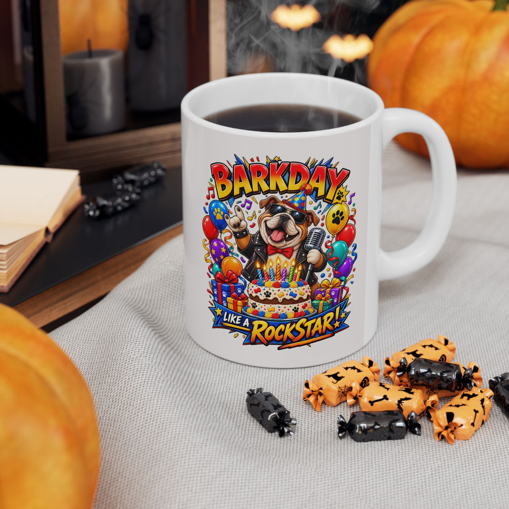 Birthday Celebration Mug — Colorful Balloons & Confetti Ceramic Coffee Cup (11oz, 15oz)