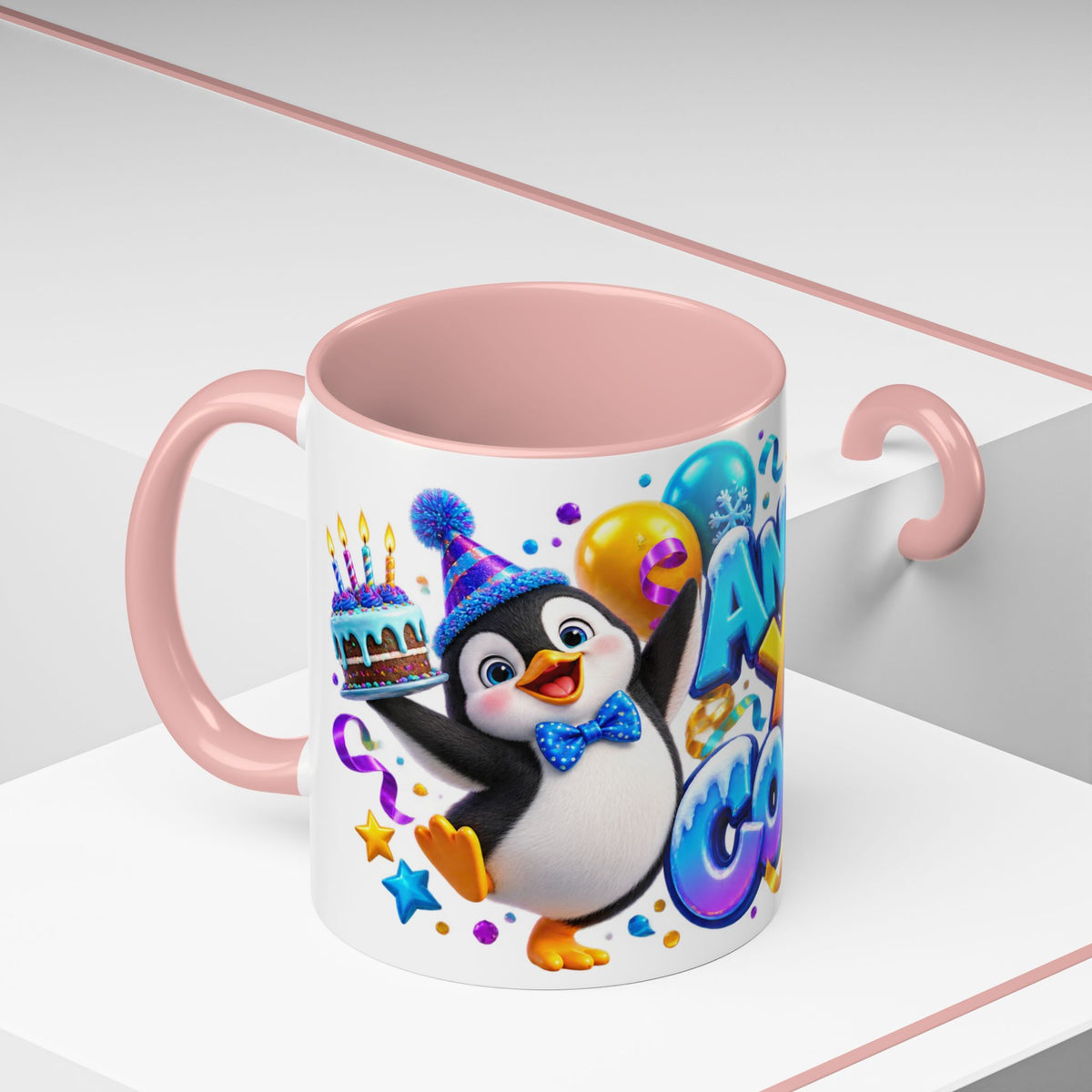 Another Year Cooler Penguin Birthday White Mug