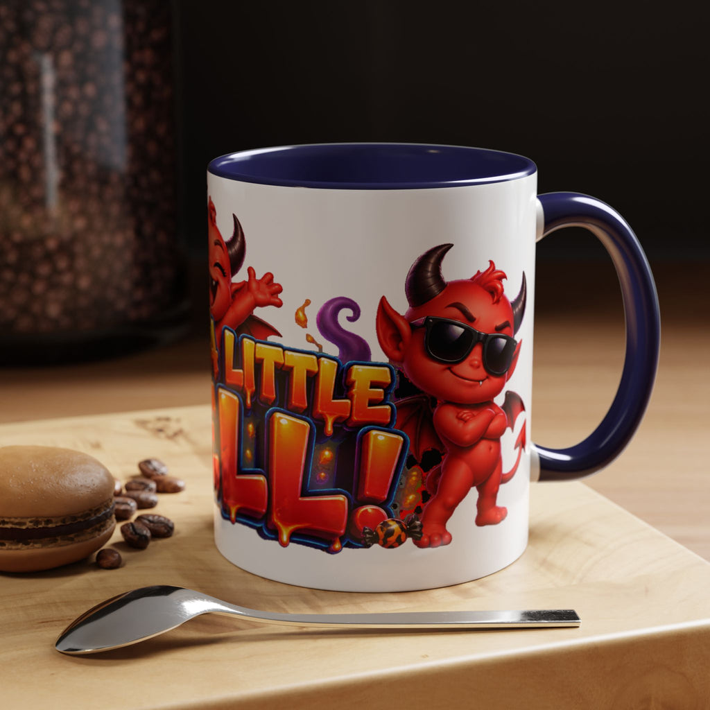Raise a Little Hell Cute Devils Halloween White Mug
