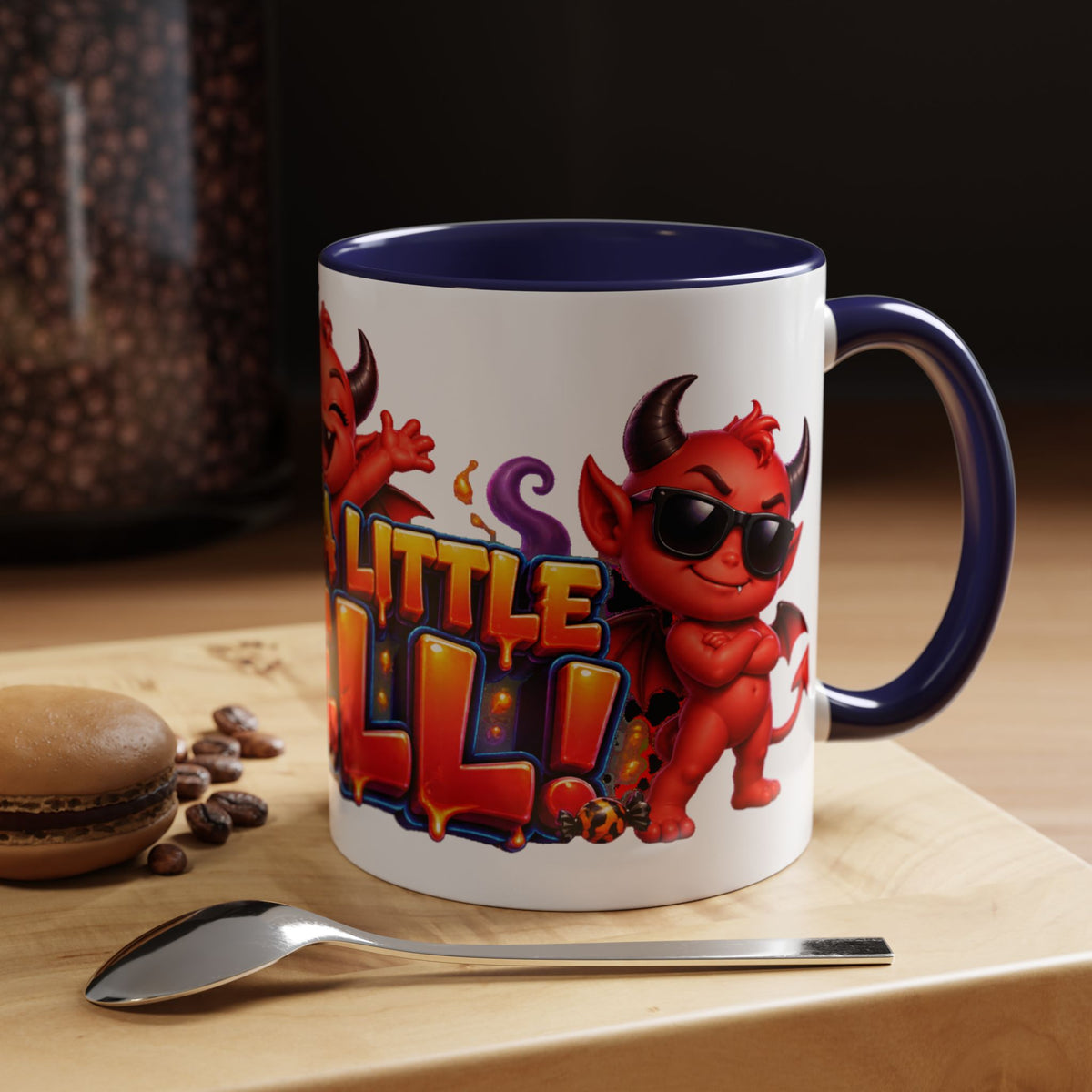 Raise a Little Hell Cute Devils Halloween White Mug